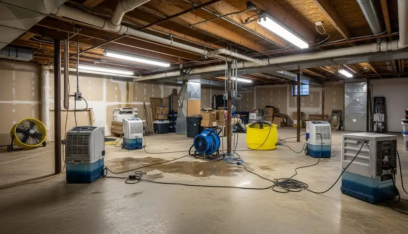Basement Moisture Removal Project in San Pablo, CA in San Pablo, CA